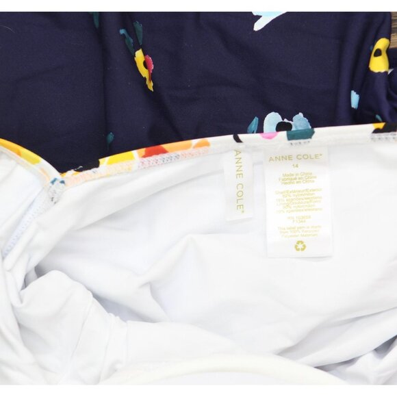 Anne Cole Floral Gradient Surplice One-Piece Swimsuit Gradient Floral Blue 14 - Picture 4 of 8